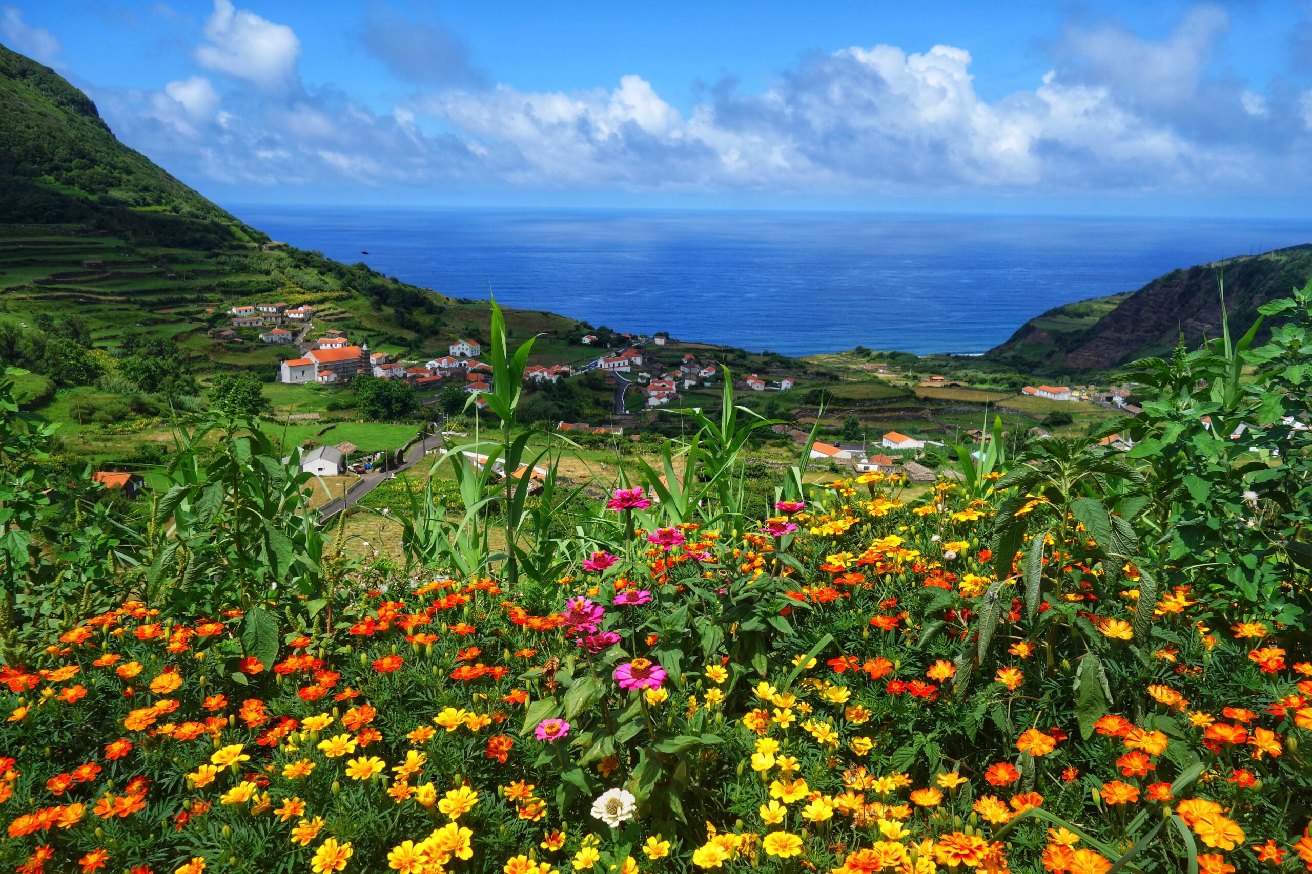 Viewpoint over Fajãzinha, Flores island, Azores, Portugal