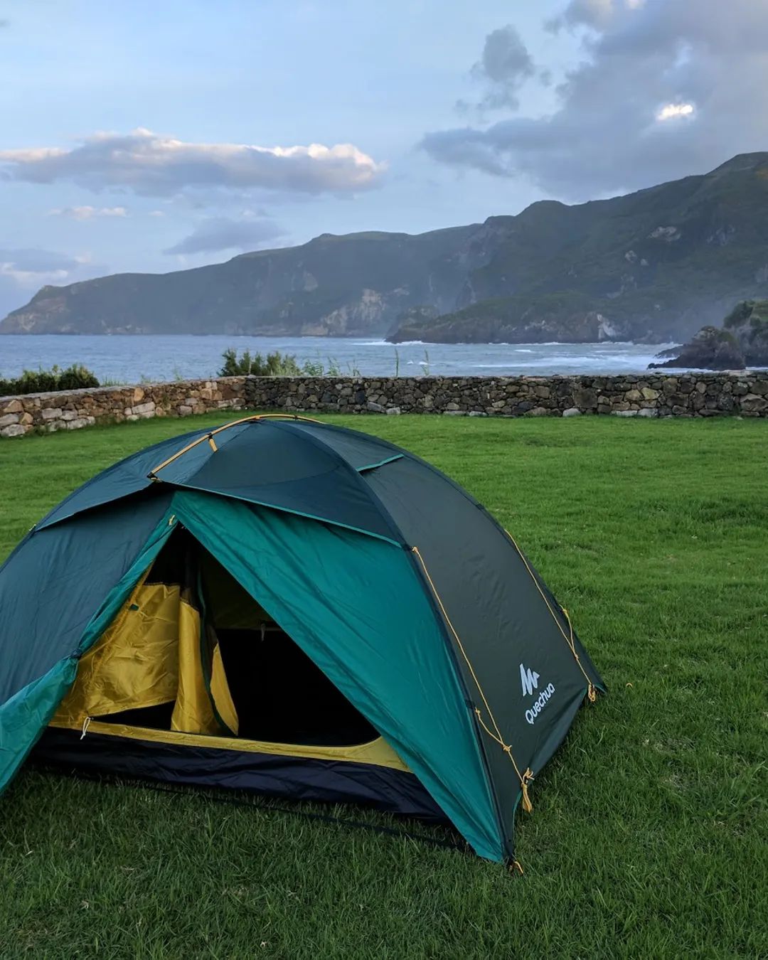 Camping area at Ponta Delgada, Flores Island