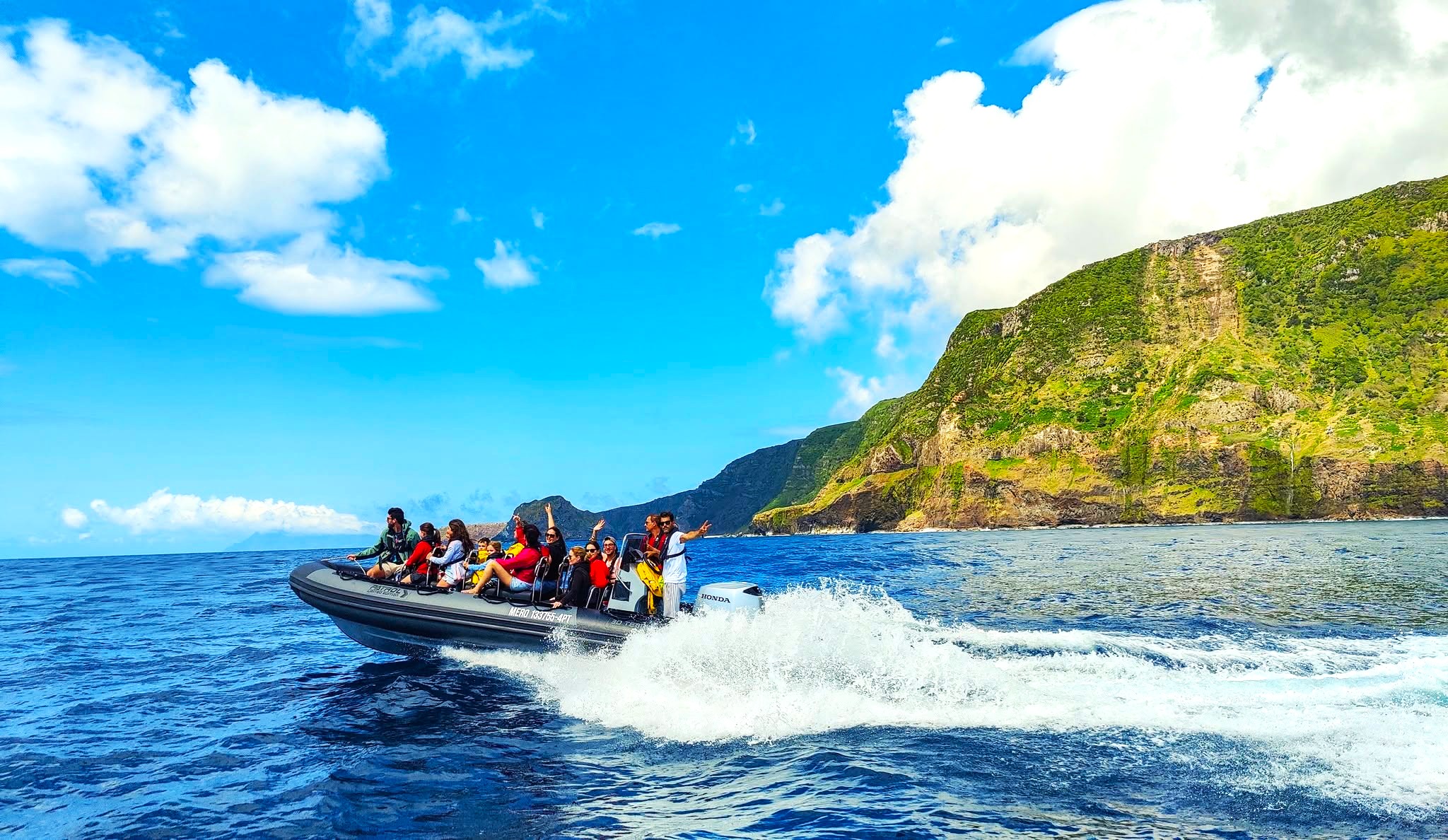 Taking a Boat Trip Around Flores Island